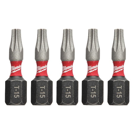 1 in. TORX T15 SHOCKWAVE Impact Duty Insert Bit (5 pk)