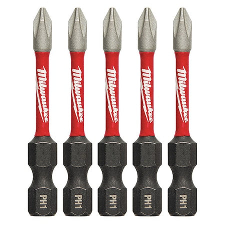 2 in. Phillips No 1 SHOCKWAVE Impact Duty Power Bit (5 pk)