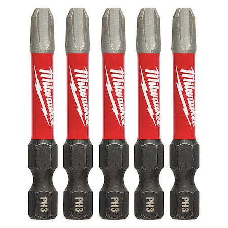 2 in. Phillips No 3 SHOCKWAVE Impact Duty Power Bit (5 pk)