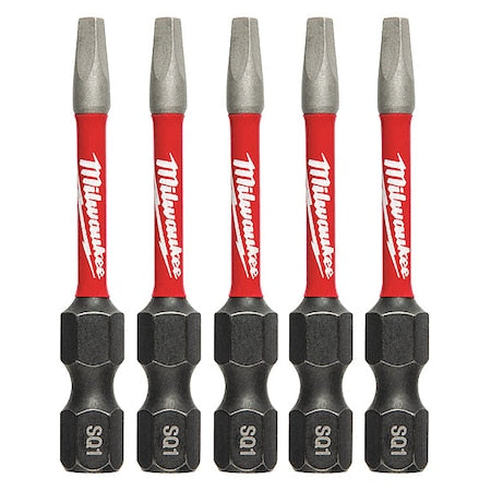 2 in. Square Recess No 1 SHOCKWAVE Impact Duty Power Bit (5 pk)