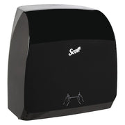 Slimroll Manual Towel Dispenser, Black, for Scott Orange Core Towels, 12.65" x 13.02" x 7.18"