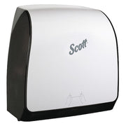 Slimroll Manual Towel Dispenser, White, for Scott Orange Core Towels, 12.65" x 13.02" x 7.18"