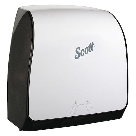 Slimroll Manual Towel Dispenser, White, for Scott Orange Core Towels, 12.65" x 13.02" x 7.18"