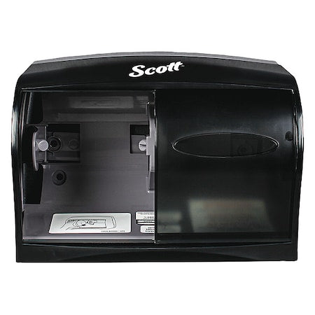 Scott Single Roll Toilet Paper Dispenser (09604), Black, 11.0" x 7.63" x 6.0" (Qty 1)