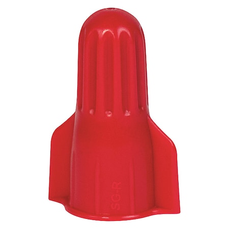 Twist-On Wire Connector, 8 AWG Max, Red, Polypropylene Insulation, 600 V, 500 PK