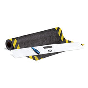 Floor Runner, Polypropylene, 1/8 in Thick, Black, 3 ft W x 25 ft L
