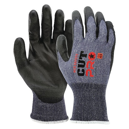 Coated Gloves, Cut Level A5 ,Dipped ,Polyurethane ,Smooth ,XS 12 PK
