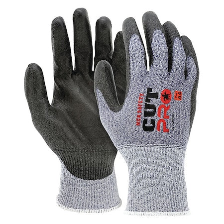 Coated Gloves, Cut Level A4 ,Dipped ,Polyurethane ,Smooth ,M 12 PK
