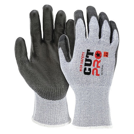 Coated Gloves, Cut Level A4 ,Dipped ,Polyurethane ,Smooth ,2XL 12 PK