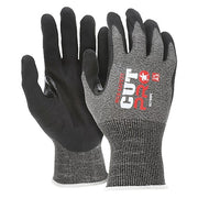 Coated Gloves, Cut Level A3 ,Dipped ,Foam Nitrile ,Sandy ,XL 12 PK