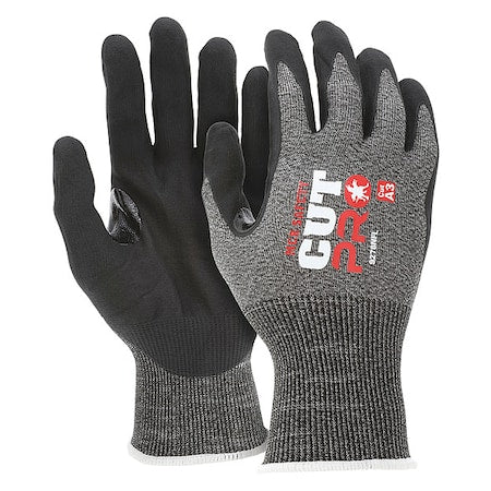Coated Gloves, Cut Level A3 ,Dipped ,Foam Nitrile ,Sandy ,XL 12 PK