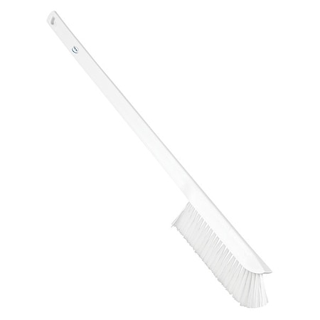59/100 in W Wand Brush, Medium, 17 in L Handle, 2 9/25 in L Brush, White, Plastic