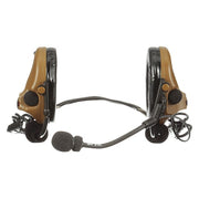 Tactical Headset,Two Way,Dual Lead,Brown