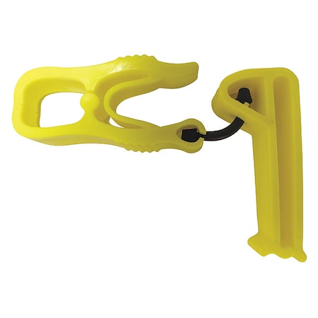 GloveHolderClips,Plastic,Yellow,4-3/4inL