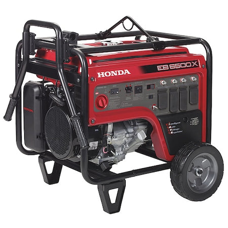 Portable Generator, Gasoline, 5,500 W Rated, 6,500 W Surge, Recoil Start, 120/240V AC