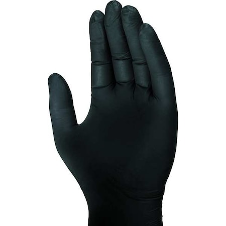 D13, Disposable Gloves, 5 mil Palm, Nitrile, Powder-Free, XL (11), 100 PK, Black