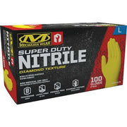 RDT, Nitrile Diposable Gloves, 8 mil Palm, Diamond Texture, Powder-Free, L ( 10 ), 100 PK, Orange