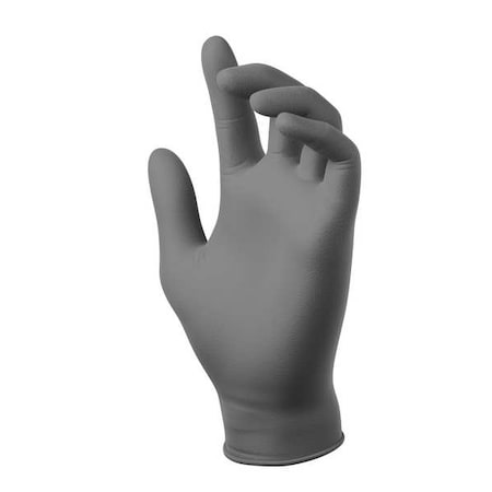 Nickelbacks, Disposable Gloves, 6.2 mil Palm, Nitrile, Powder-Free, L (10), 50 PK, Gray