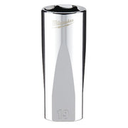 3/8 in. Drive 19mm Metric 6-Point Deep Socket with FOUR FLAT Sides