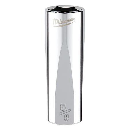 3/8 in. Drive 5/8 in. SAE 6-Point Deep Socket with FOUR FLAT Sides
