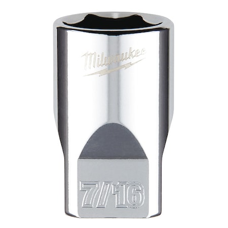 1/4 in. Drive 7/16 in. SAE 6-Point Socket with FOUR FLAT Sides