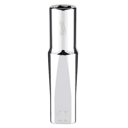 3/8 in. Drive 10mm Metric 6-Point Deep Socket with FOUR FLAT Sides