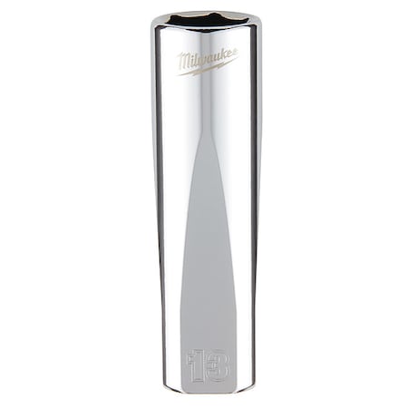 3/8 in. Drive 13mm Metric 6-Point Deep Socket with FOUR FLAT Sides