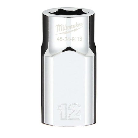1/2 in. Drive 12mm Metric 6-Point Socket with FOUR FLAT Sides