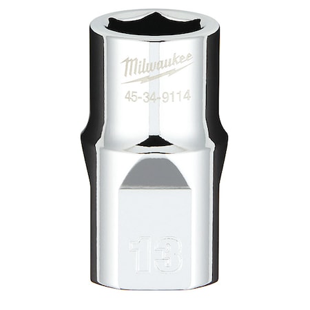 1/2 in. Drive 13mm Metric 6-Point Socket with FOUR FLAT Sides