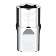 1/2 in. Drive 14mm Metric 6-Point Socket with FOUR FLAT Sides