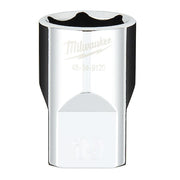 1/2 in. Drive 19mm Metric 6-Point Socket with FOUR FLAT Sides