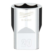 1/2 in. Drive 20mm Metric 6-Point Socket with FOUR FLAT Sides