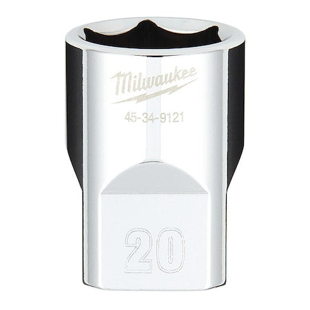 1/2 in. Drive 20mm Metric 6-Point Socket with FOUR FLAT Sides