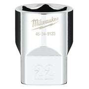 1/2 in. Drive 22mm Metric 6-Point Socket with FOUR FLAT Sides
