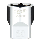 1/2 in. Drive 23mm Metric 6-Point Socket with FOUR FLAT Sides