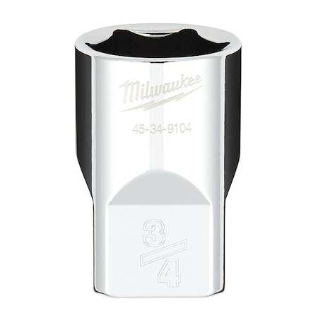 1/2 in. Drive 3/4 in. SAE 6-Point Socket with FOUR FLAT Sides