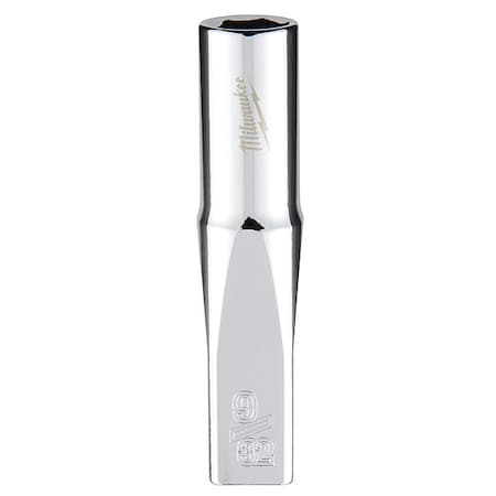 1/4 in. Drive 9/32 in. SAE 6-Point Deep Socket with FOUR FLAT Sides