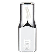 1/4 in. Drive 5mm Metric 6-Point Socket with FOUR FLAT Sides