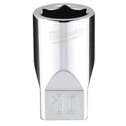 1/4 in. Drive 10mm Metric 6-Point Socket with FOUR FLAT Sides