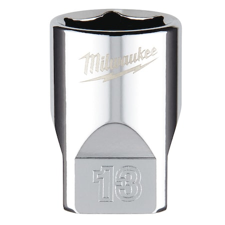 1/4 in. Drive 13mm Metric 6-Point Socket with FOUR FLAT Sides