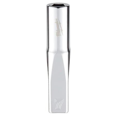 1/4 in. Drive 7mm Metric 6-Point Deep Socket with FOUR FLAT Sides