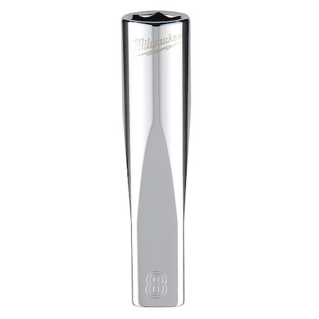 1/4 in. Drive 8mm Metric 6-Point Deep Socket with FOUR FLAT Sides
