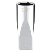 1/4 in. Drive 15mm Metric 6-Point Deep Socket with FOUR FLAT Sides