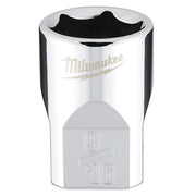 3/8 in. Drive 9/16 in. SAE 6-Point Socket with FOUR FLAT Sides