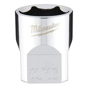 3/8 in. Drive 11/16 in. SAE 6-Point Socket with FOUR FLAT Sides
