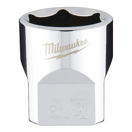 3/8 in. Drive 3/4 in. SAE 6-Point Socket with FOUR FLAT Sides