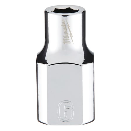 3/8 in. Drive 6mm Metric 6-Point Socket with FOUR FLAT Sides