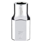 3/8 in. Drive 7mm Metric 6-Point Socket with FOUR FLAT Sides
