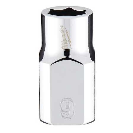 3/8 in. Drive 9mm Metric 6-Point Socket with FOUR FLAT Sides