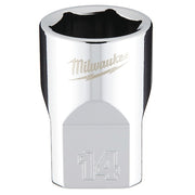 3/8 in. Drive 14mm Metric 6-Point Socket with FOUR FLAT Sides